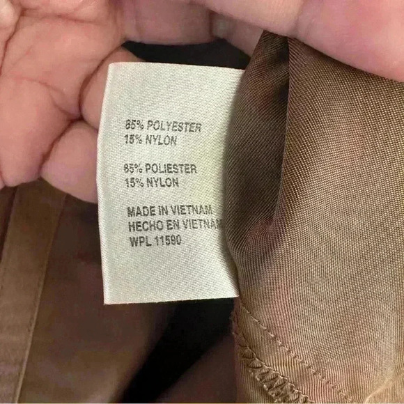 Weatherproof Button Up Shirt Flip Cuff Long Sleeve Mens Size Large Brown - Picture 6 of 11